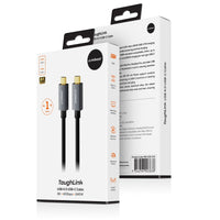 mbeat® Tough Link 1m USB 4.0 USB-C Cable - Space Grey Video Resolution: Maximum 8K/60Hz Package Weight: 85g USB-C 4.0 Product Weight: 60g - Image 4