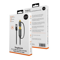 (LS) mbeat® Tough Link 3m USB & USB-C to RJ45 Ethernet Cable - Space Grey - Image 4
