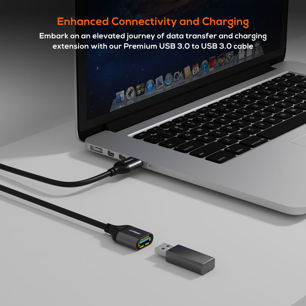 mbeat® Tough Link 1.8m USB 3.0 to USB 3.0 Extension Cable  Plug-and-Play Adaptive Practicality Speed: 5Gbps Package Weight: 96g - Image 2