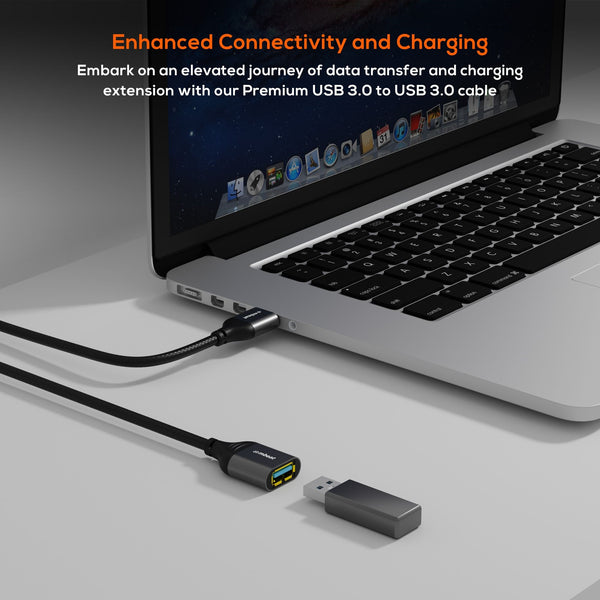 mbeat® Tough Link 1.8m USB 3.0 to USB 3.0 Extension Cable  Plug-and-Play Adaptive Practicality Speed: 5Gbps Package Weight: 96g