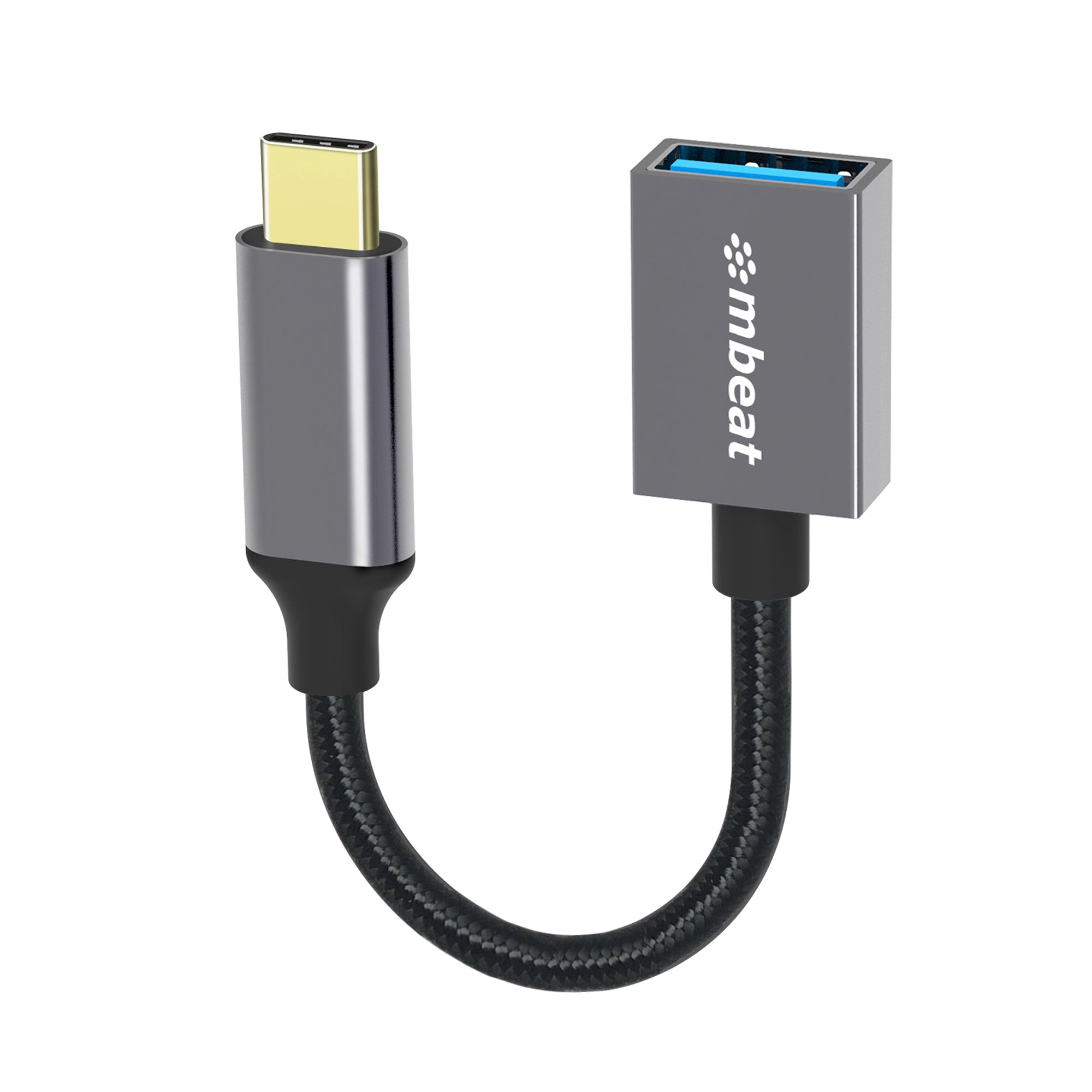 mbeat® Tough Link USB-C to USB 3.0 Adapter with Cable - Space Grey Package Weight: 25g Cable Length: 15cm - Image 5