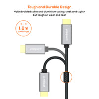 (LS) mbeat® Tough Link 1.8m Mini DisplayPort to HDMI Cable - Space Grey Package Weight: 100g HDMI Cable Mini Displayport  Package Weight: 100g - Image 3