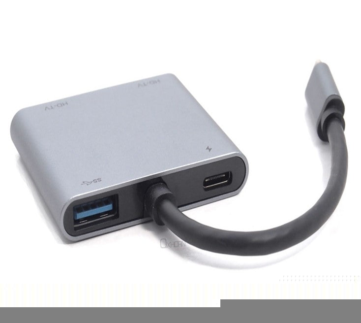 Oxhorn 4-in-1 USB-C to 2x HDMI 1xUSB3.0 1xUSB-C Charging Port 100W Power Delivery Support 4K@30Hz Displays - Image 3