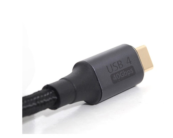Oxhorn USB 4.0 USB-C Cable 1m Type C to Type C Gen3 40Gbps 5A 100W 8K@60Hz E-Marker Chip Aluminum Header  Supports USB 3.2 / 3.1 / 3.0 Black