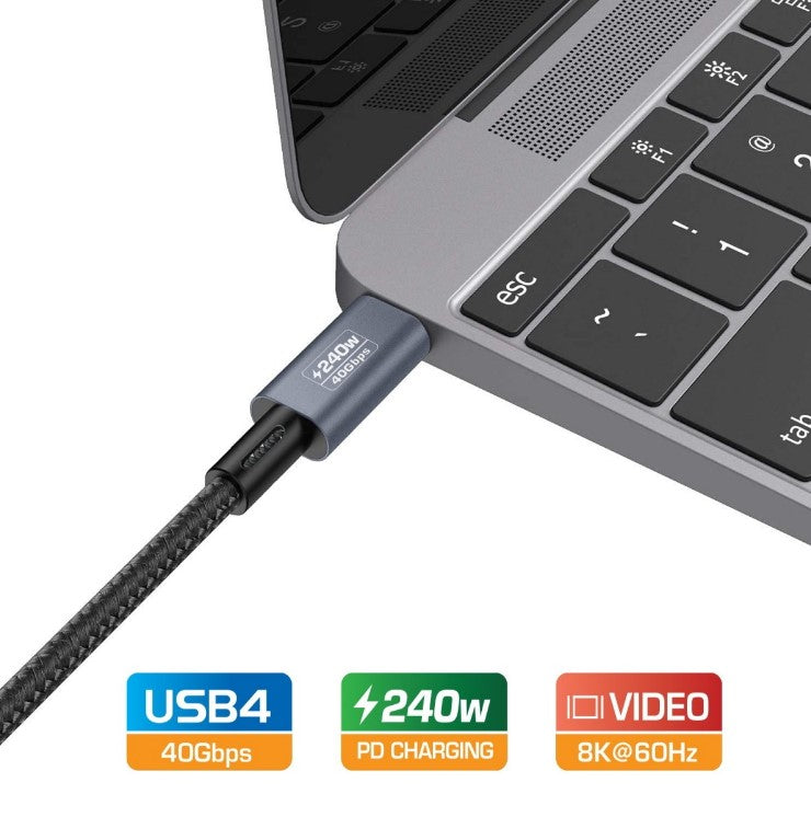 Simplecom CA615 USB-C to USB-C Cable USB4 40Gbps 5A 240W PD3.1 8K@60Hz 1.5M - Image 3