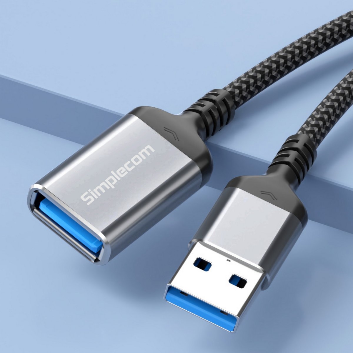 Simplecom CAU320 USB 3.0 Extension Cable USB-A Male to USB-A Female Nylon Braided 2.0M - Image 3