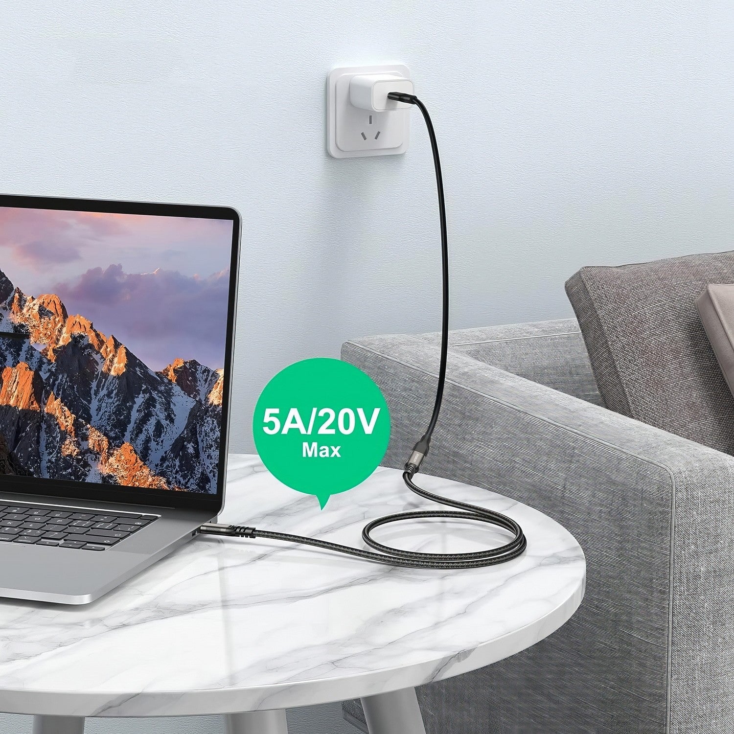 Simplecom CAU620 USB-C Male to Female Extension Cable USB 3.2 Gen2 PD 100W 20Gbps 2M - Image 4