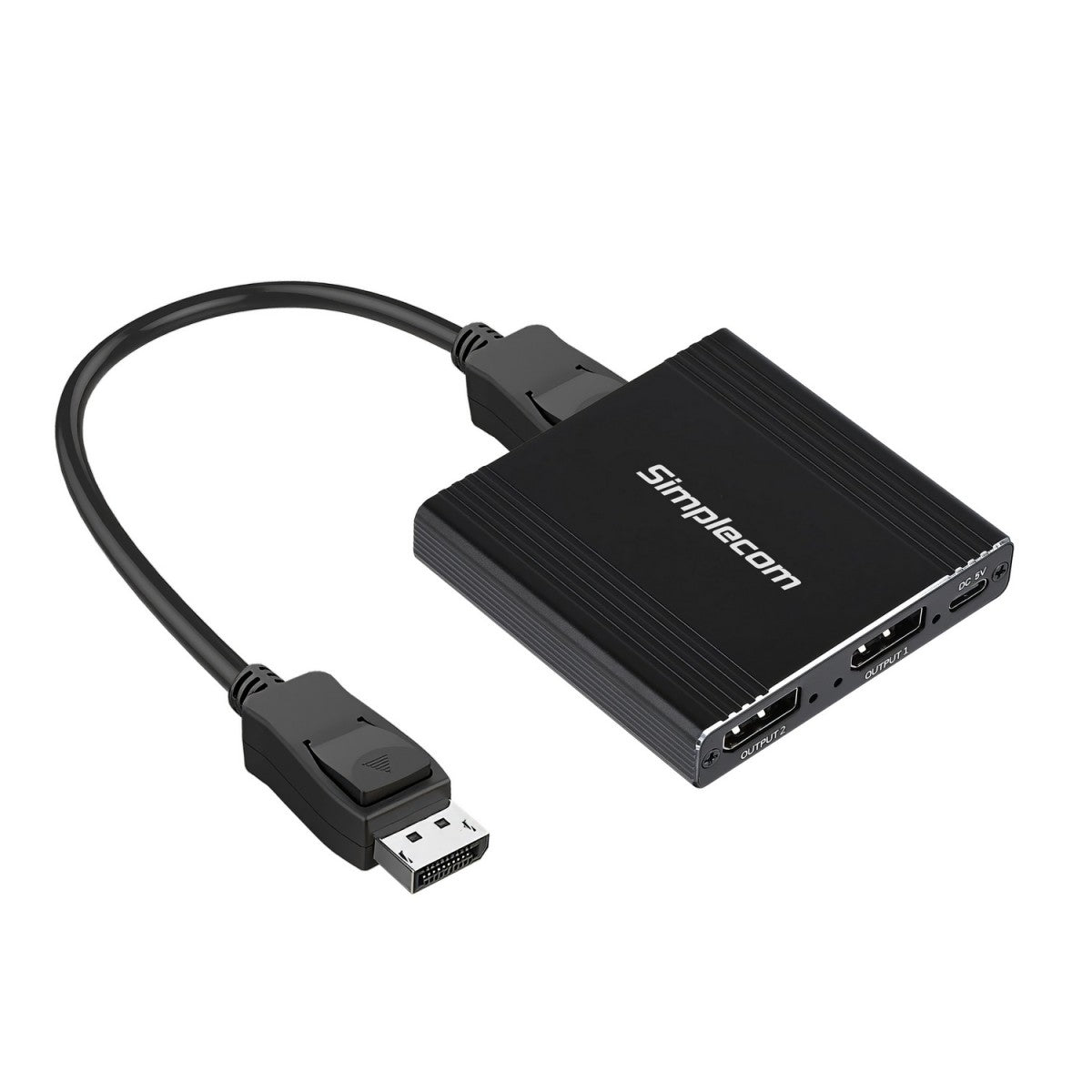 Simplecom CM214 DisplayPort Splitter 1 IN 2 OUT MST Hub for Dual Extended Screens 4K DP 1.4 - Image 1