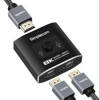 Simplecom CM302V2 Bi-Directional 2 Way HDMI 2.1 Switch Selector 8K - Image 2