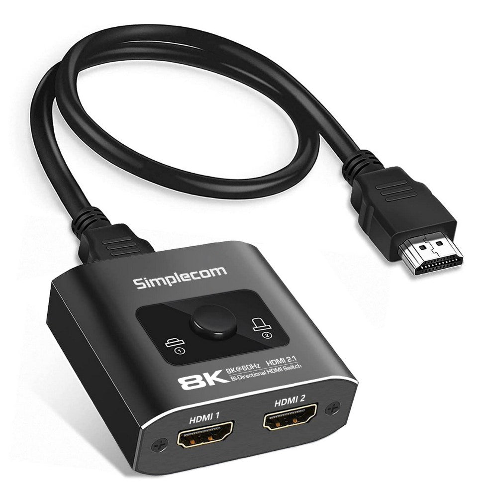Simplecom CM302V2 Bi-Directional 2 Way HDMI 2.1 Switch Selector 8K - Image 1