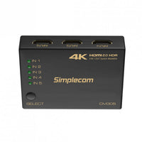 Simplecom CM305 Ultra HD 5 Way HDMI Switch 5 IN 1 OUT Splitter 4K@60Hz - Image 2