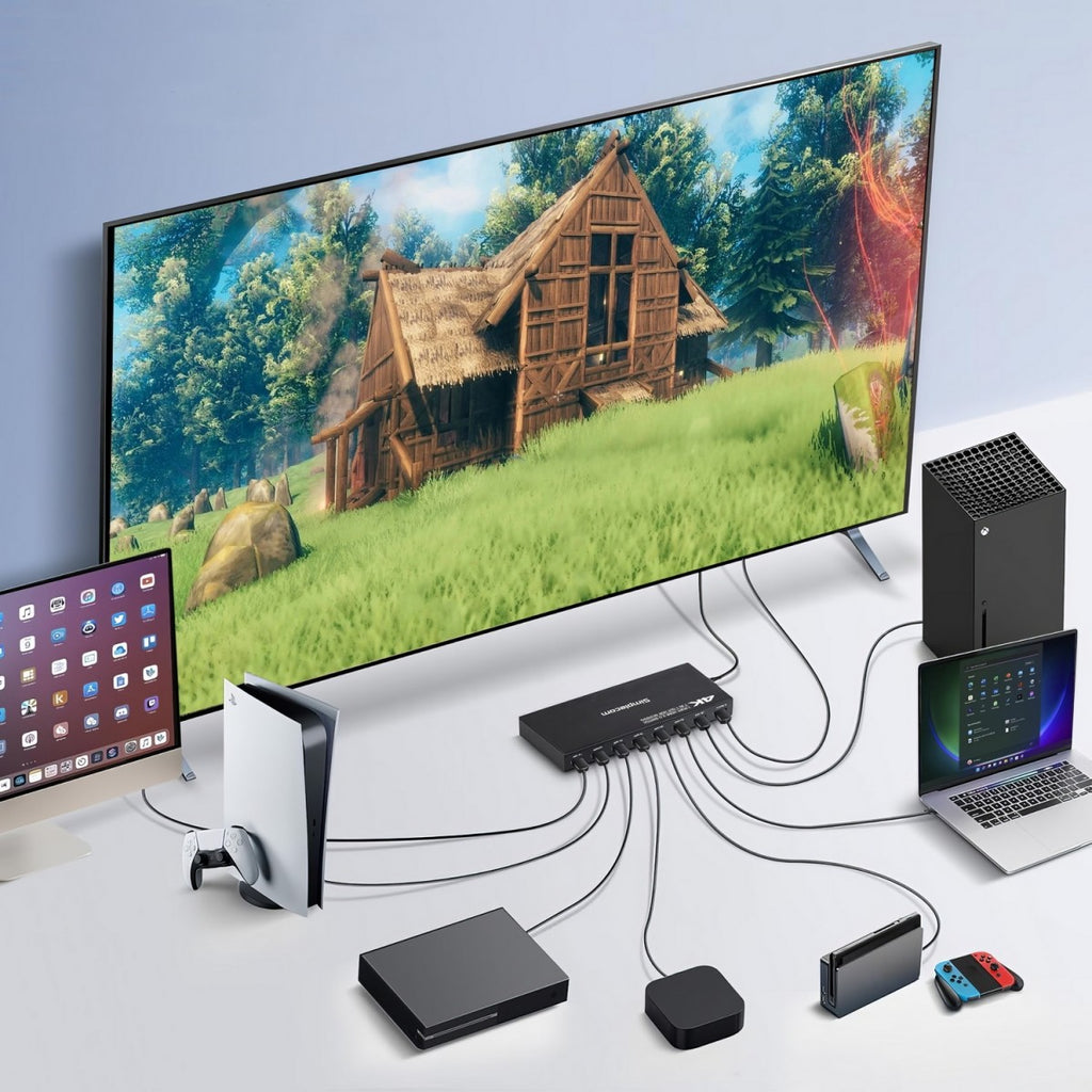 Simplecom CM317 7-Port HDMI 2.0 Switch with Remote 7 IN 1 OUT Splitter HDCP 2.2 4K@60Hz - Image 4