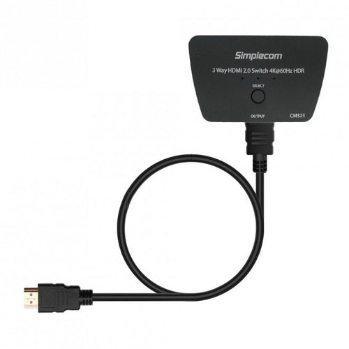 (LS) Simplecom CM323 3 Way HDMI 2.0 Switch 3 IN 1 OUT Ultra HD 4K 60Hz HDR HDCP 2.2 - Image 2
