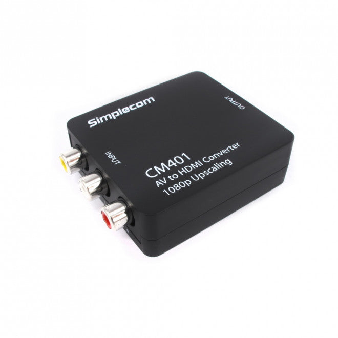 Simplecom CM401 Composite AV CVBS 3RCA to HDMI Video Converter 1080p Upscaling - Image 2