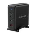 Simplecom CU400 4-Port PD 100W GaN Fast Charger 3xUSB-C + USB-A for Phone Tablet Laptop - Image 1