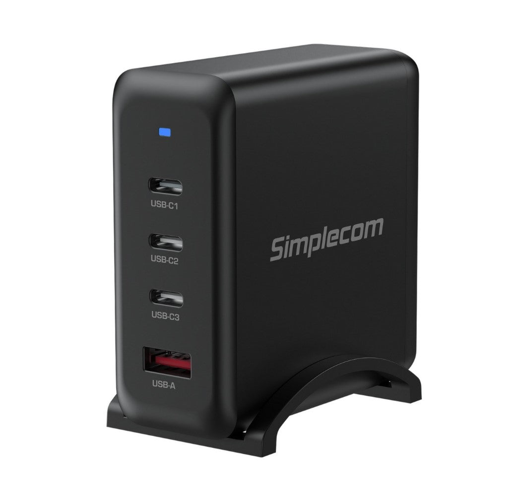 Simplecom CU400 4-Port PD 100W GaN Fast Charger 3xUSB-C + USB-A for Phone Tablet Laptop - Image 4