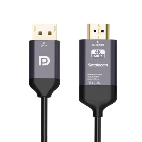 (LS)Simplecom DA211 Active DisplayPort to HDMI 2.0 Cable 2M 4K@60Hz - Image 2