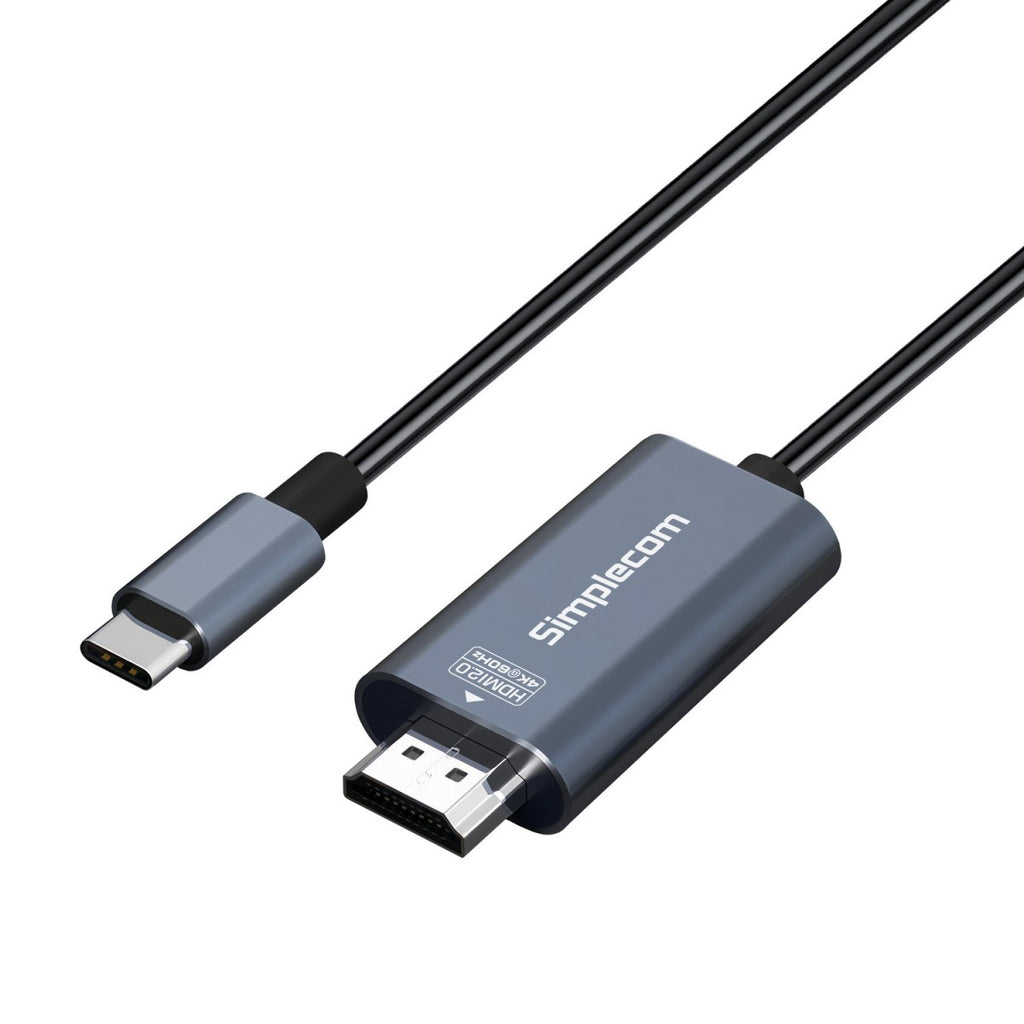 Simplecom DA322 USB-C Type-C to HDMI 2.0 Cable 2M HDCP 4K@60Hz - Image 1