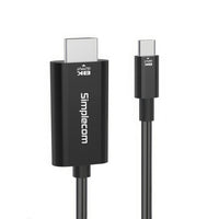 Simplecom DA324 USB-C to HDMI 2.1 Cable 2M, 8K@60Hz, DP1.4 Alt, HDCP1.4/2.3, HDR10, DSC1.1/1.2a, Audio LPCM/AC3/DTS/DTS-HD/Dolby MAT - Image 2