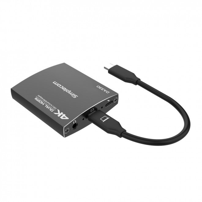 Simplecom DA330 USB-C to Dual HDMI MST Adapter 4K@60Hz with PD and Audio Out - Image 3