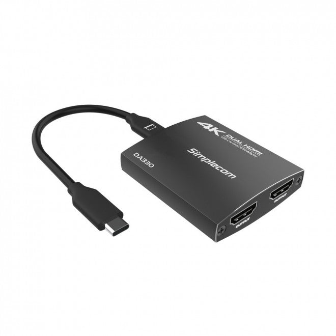 Simplecom DA330 USB-C to Dual HDMI MST Adapter 4K@60Hz with PD and Audio Out - Image 4