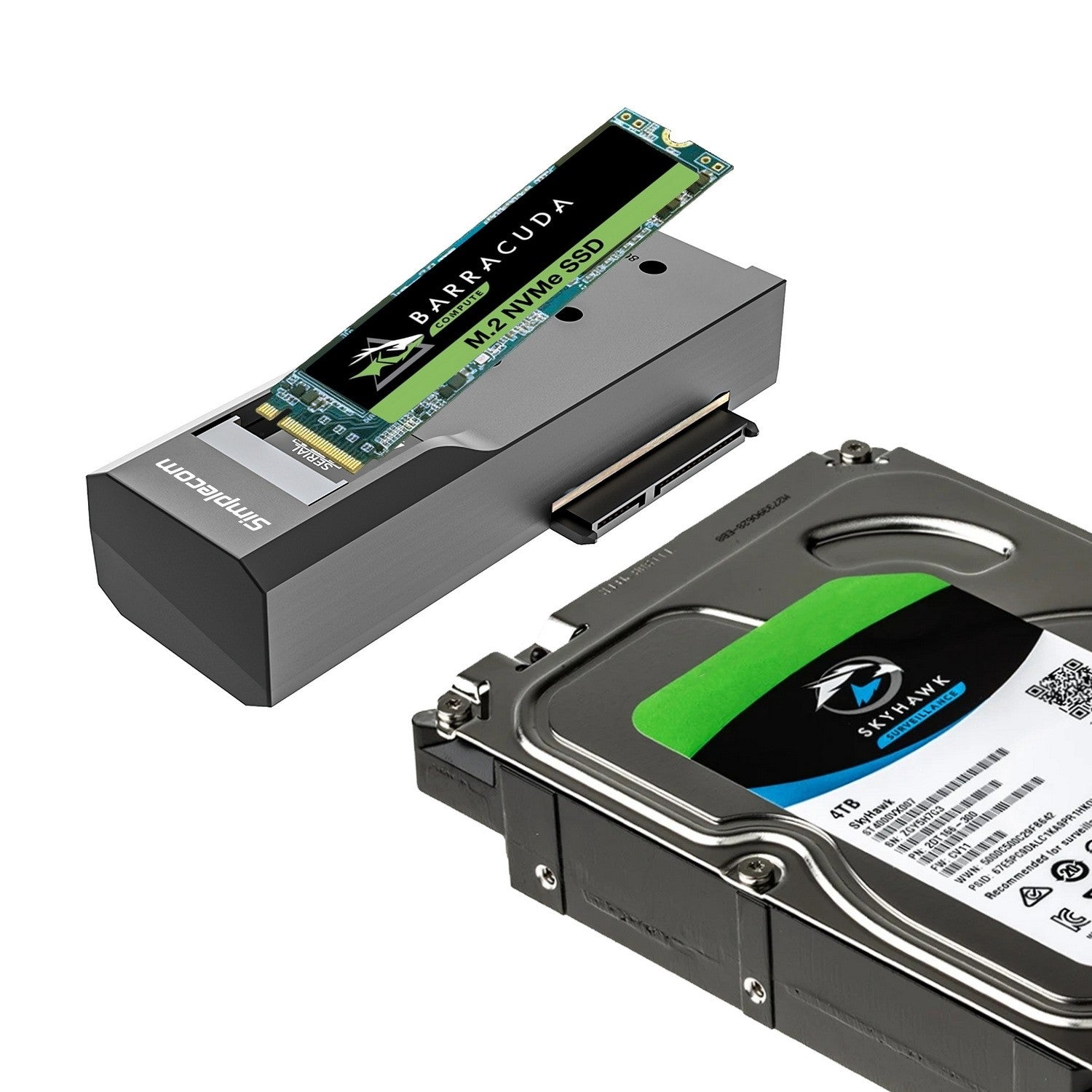 (LS)Simplecom SA536 USB to M.2 and SATA 2-IN-1 Adapter for 2.5"/3.5" HDD & NVMe/SATA M.2 SSD with Power Supply USB 3.2 Gen2 10Gbps - Image 3