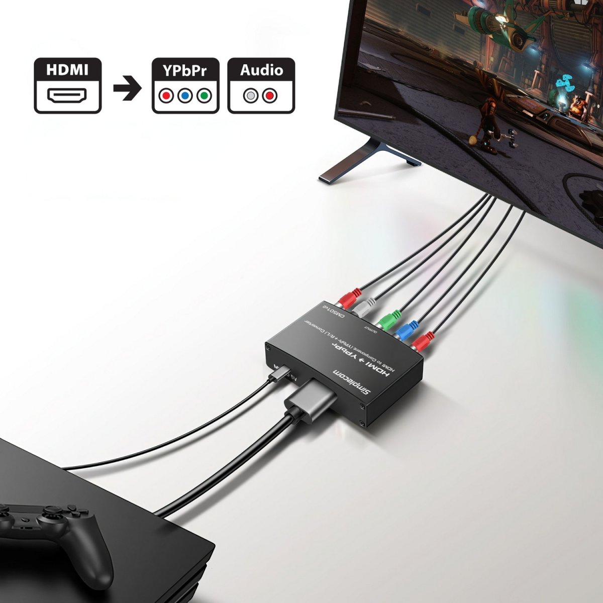 Simplecom CM501v2 HDMI to Component Video (YPbPr) and Audio (L/R) Converter - Image 4
