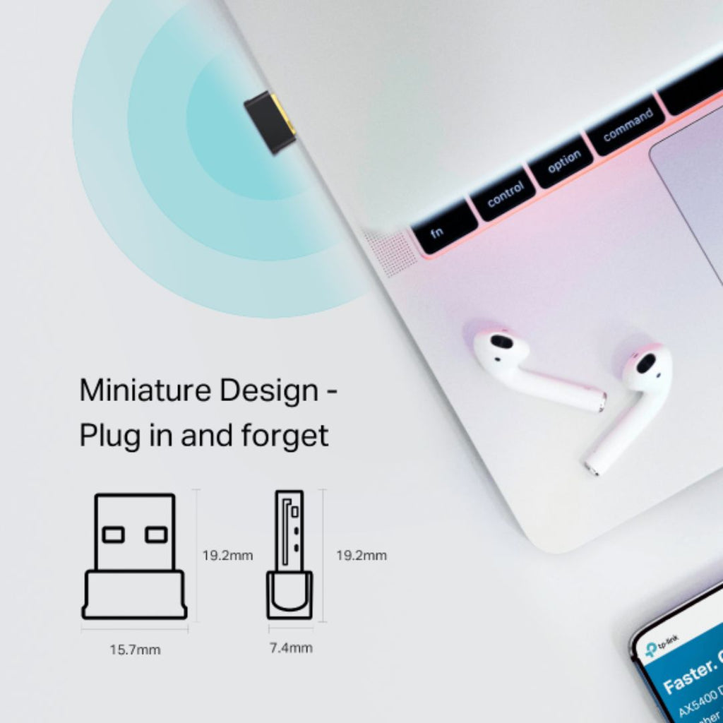 TP-Link Archer T600UB Nano AC600 Nano Wi-Fi Bluetooth USB Adapter, Up to 600Mbps speeds with 200Mbps @2.4GHz, 433Mbps@5GHz - Image 3