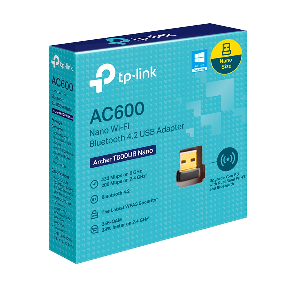 TP-Link Archer T600UB Nano AC600 Nano Wi-Fi Bluetooth USB Adapter, Up to 600Mbps speeds with 200Mbps @2.4GHz, 433Mbps@5GHz - Image 4