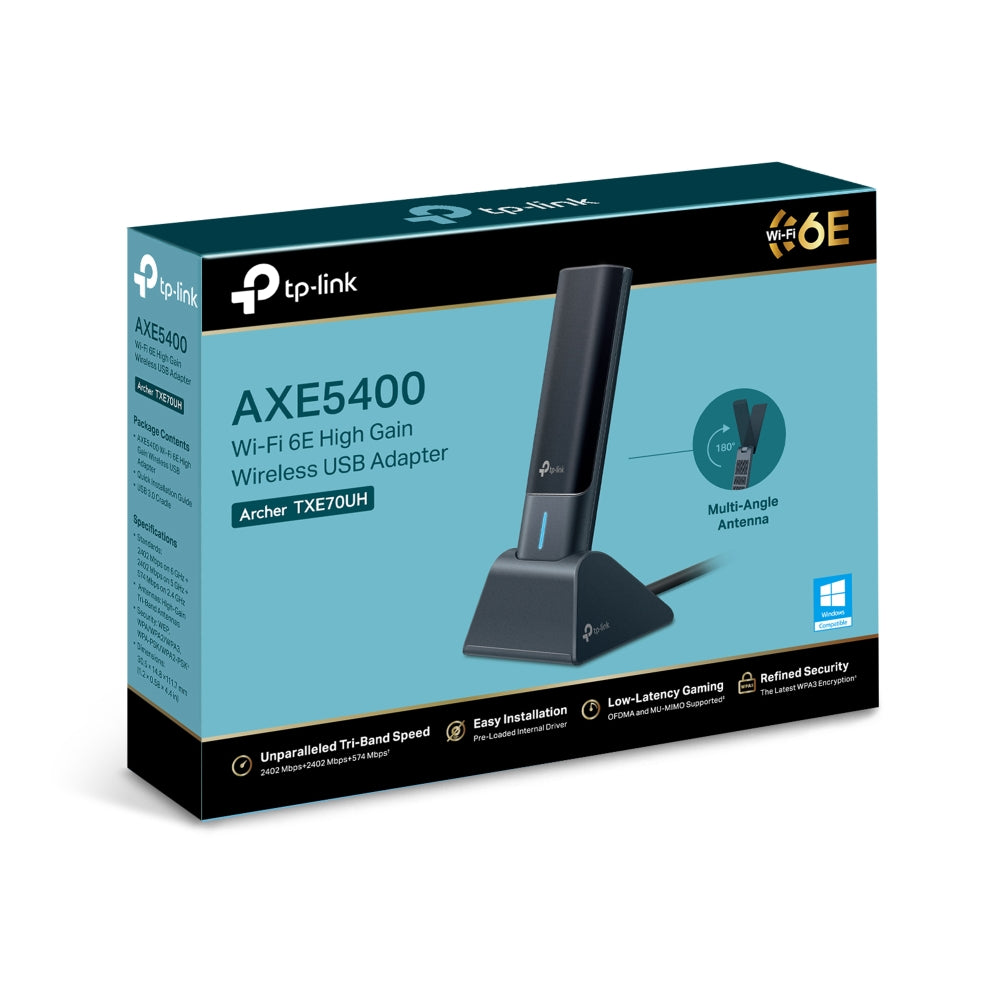 TP-Link Archer TXE70UH AXE5400 Wi-Fi 6E High Gain Wireless USB Adapter, WiFi 6E, Speeds up to 2402Mbps@6GHz, 2402Mbps@5GHz, 574Mbps@2.4GHz - Image 4