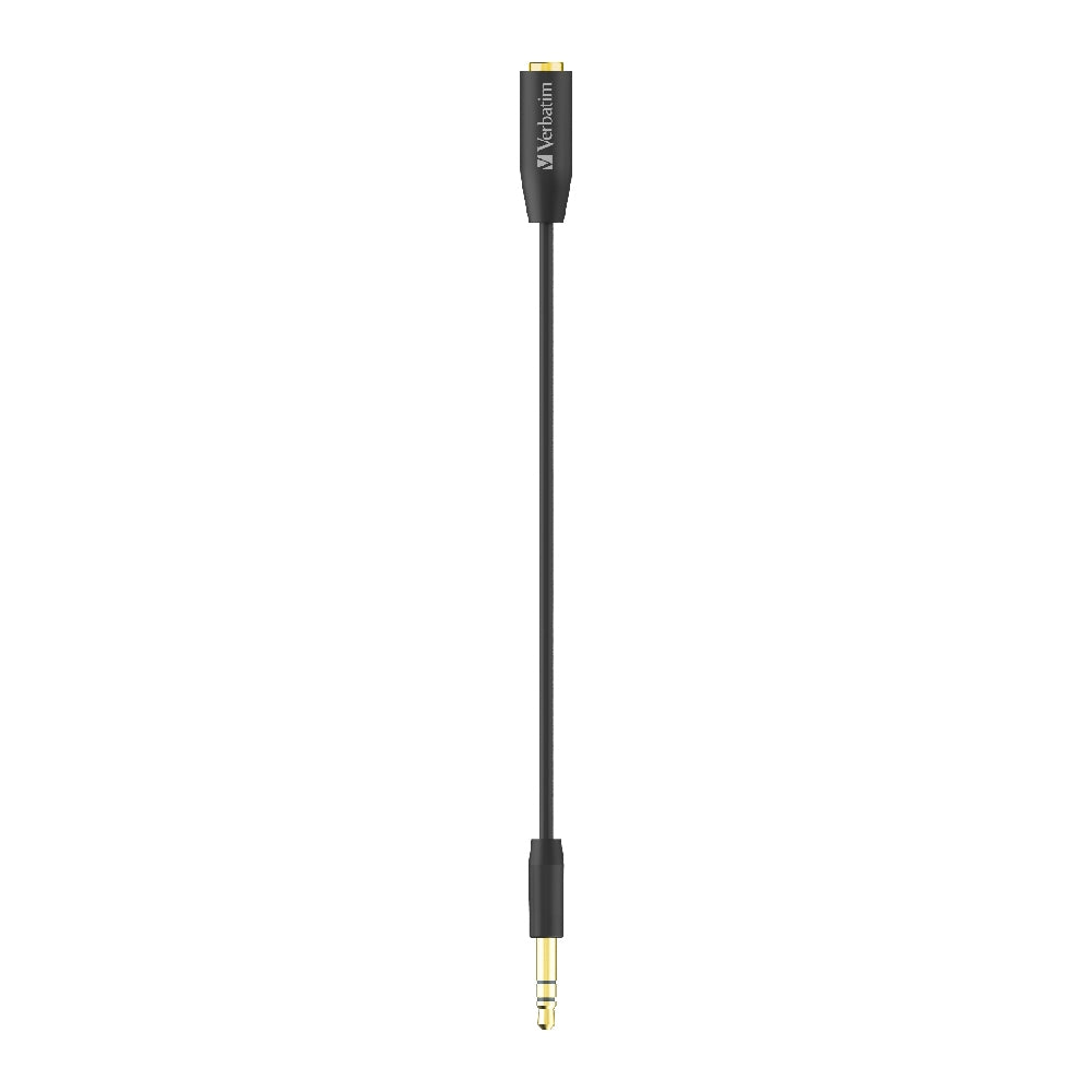 Verbatim 3.5mm 3 Meters - Premium Aux Audio Extension Cable 3m - Black - Image 3