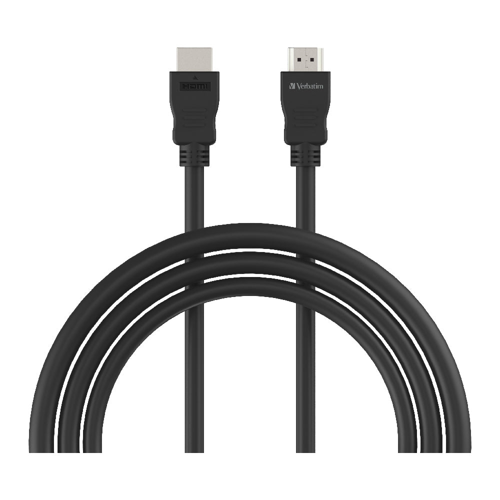 Verbatim HDMI 1.4b Cable 1m - Support 4K FHD, 3D Compatible, Audio Return Channel (ARC) HIgh Performance Premium Cable. Black Colour - Image 1