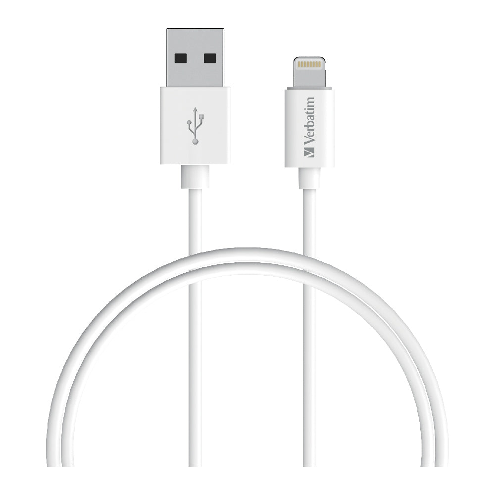 Verbatim Charge & Sync Lightning Cable 50cm - White--Lightning to USB A - Image 4