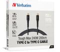 Verbatim Cable 240W USB-C to USB-C 200CM PD 3.1 and QC 3.0 and 4.0 Premium Cable - Image 1