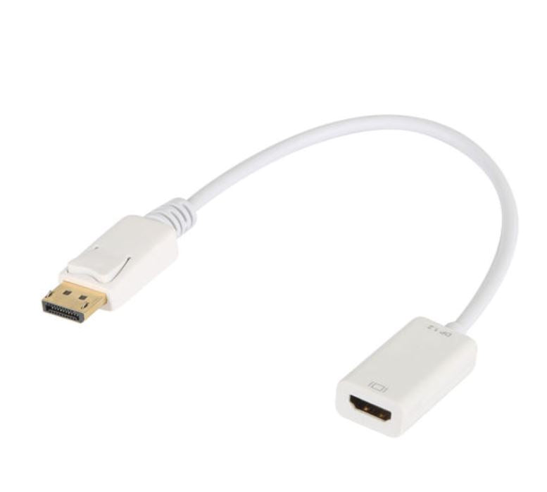 8ware DisplayPort DP to HDMI Male to Female Adapter Cable High-resolution suppor 20cm Length Use for movies, presentations, photo slideshows and more - Image 2