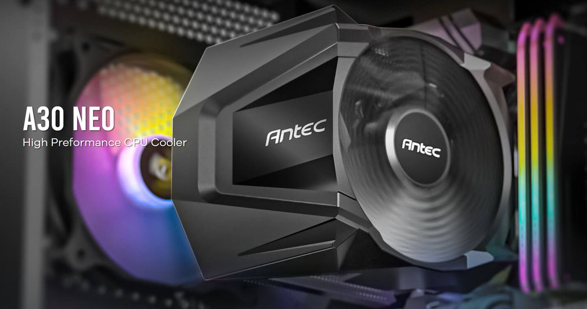 Antec A30 NEO CPU Air Cooler with 800 - 2000 RPM. 43.82 CFM max,  23.2 dB(A) 4 pin PWM. Performance CPU Cooler. TDP 125w. Intel AMD (LS) - Image 1