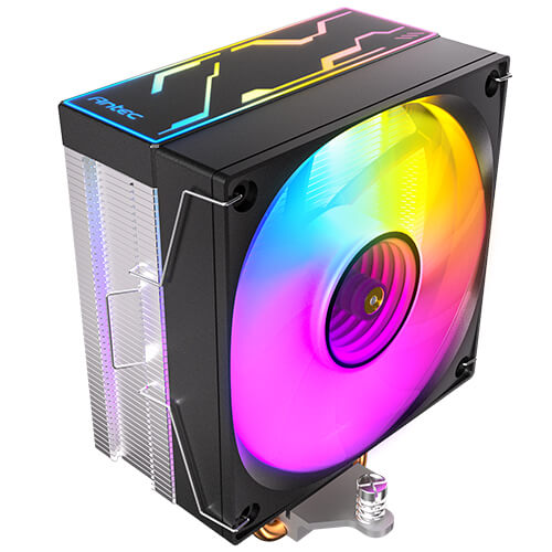 Antec F400 ARGB - Black, 120mm ARGB PWM Fan, 4 Copper Heat Pipes, 205W TDP, 600–1700RPM, 63CFM Airflow, Intel LGA1851/1700, AMD AM5 - Image 2
