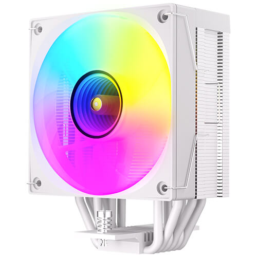 Antec F600 ARGB - White, CPU Air Cooler, 6 Copper Heat Pipes, 120mm ARGB PWM Fan, 220W TDP, Intel LGA1851/1700, AMD AM5/AM4, 1-Yr Wty - Image 2