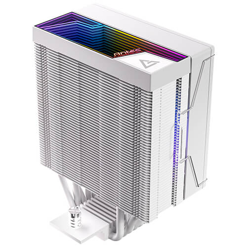 Antec F600 ARGB - White, CPU Air Cooler, 6 Copper Heat Pipes, 120mm ARGB PWM Fan, 220W TDP, Intel LGA1851/1700, AMD AM5/AM4, 1-Yr Wty - Image 4