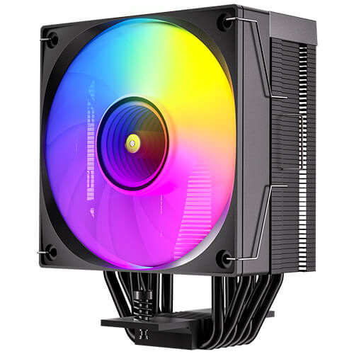 Antec F600 ARGB - Black, CPU Air Cooler, 6 Copper Heat Pipes, 120mm ARGB PWM Fan, 220W TDP, Intel LGA1851/1700, AMD AM5/AM4, 1-Yr Wty - Image 2