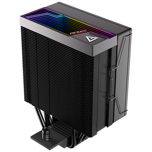 Antec F600 ARGB - Black, CPU Air Cooler, 6 Copper Heat Pipes, 120mm ARGB PWM Fan, 220W TDP, Intel LGA1851/1700, AMD AM5/AM4, 1-Yr Wty - Image 4