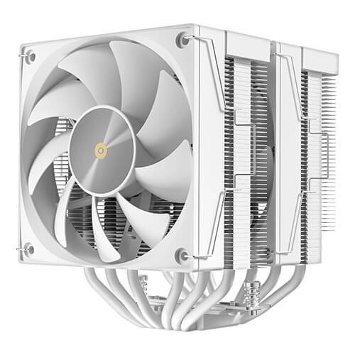 Antec F620 Digital Pro - White, Dual Tower CPU Cooler, Dual 120mm PWM Fans, Digital Temp Display, 6 Copper Heat Pipes, 255W TDP, 1-Yr Wty - Image 2