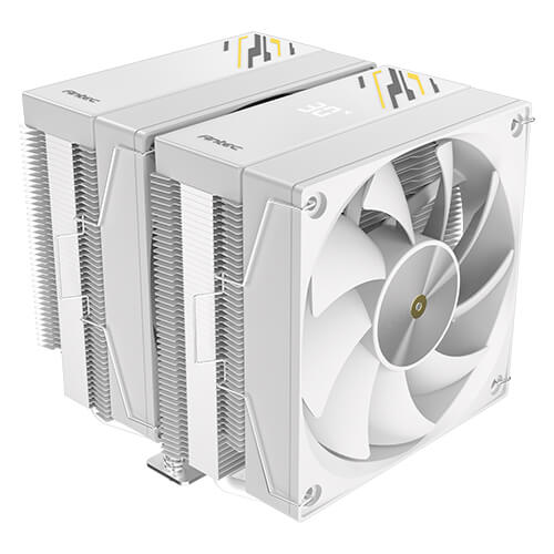 Antec F620 Digital Pro - White, Dual Tower CPU Cooler, Dual 120mm PWM Fans, Digital Temp Display, 6 Copper Heat Pipes, 255W TDP, 1-Yr Wty - Image 3