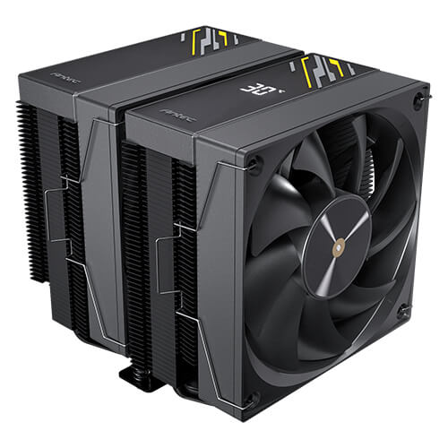 Antec F620 Digital Pro - Black, Dual Tower CPU Cooler, Dual 120mm PWM Fans, Digital Temp Display, 6 Copper Heat Pipes, 255W TDP, 1-Yr Wty - Image 3