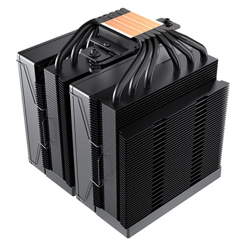 Antec F620 Digital Pro - Black, Dual Tower CPU Cooler, Dual 120mm PWM Fans, Digital Temp Display, 6 Copper Heat Pipes, 255W TDP, 1-Yr Wty - Image 4