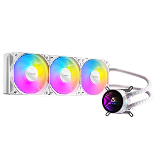 Antec Luna 360 ARGB White, 360mm AIO, 3x120mm ARGB PWM Fans, 800-1800RPM, 67.62CFM, Intel LGA1700/1851, AMD AM4/AM5, 2Y Warranty - Image 3