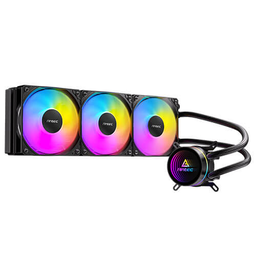 Antec Luna 360 ARGB Black, 360mm AIO, 3x120mm ARGB PWM Fans, 800-1800RPM, 67.62CFM, Intel LGA1700/1851, AMD AM4/AM5, 2Y Warranty - Image 3