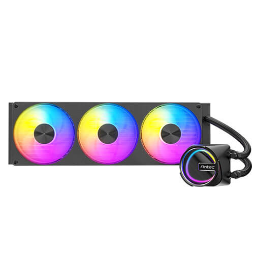 Antec Skeleton Matrix 360 ARGB - Black, 360mm AIO, ARGB, 2400RPM, 74.23 CFM, 2.6mmH₂O, Intel/AMD, 3-Year Warranty - Image 2