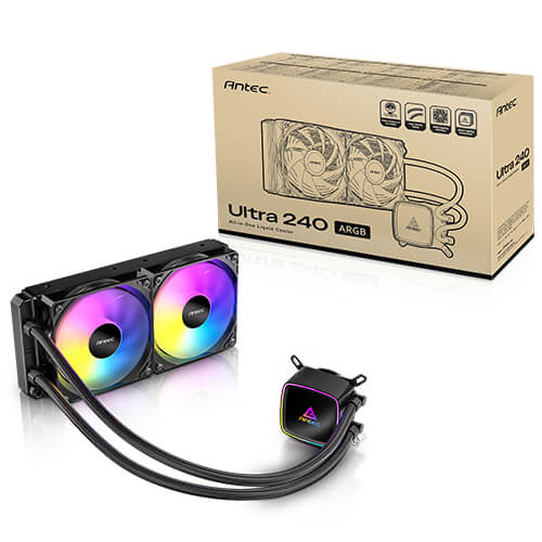 Antec Ultra 240 ARGB, 240mm AIO, ARGB PWM fans, 1800RPM, 67.62 CFM, 2.09mmH₂O, Intel/AMD, 2-Year Warranty - Image 5