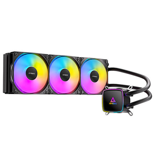 Antec Ultra 360 ARGB - Black, 360mm AIO, ARGB PWM fans, 1800RPM, 67.62 CFM, 2.09mmH₂O, Intel/AMD, 2-Year Warranty - Image 2